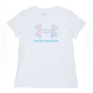 Under Armour Girls' Tech Solid Print Big Logo Short-Sleeve Crew
Neck T-Shirt